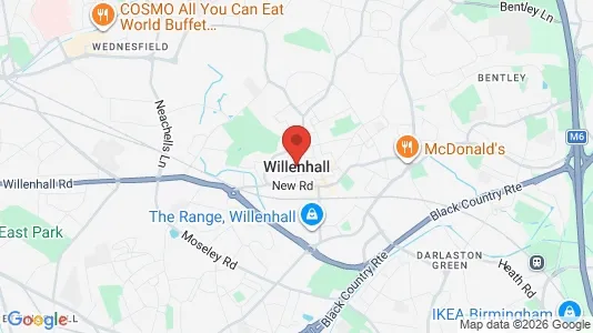Office spaces for rent i Willenhall - West Midlands - kort over placeringen