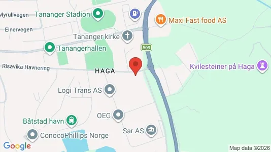 Kontorer til leie i Sola - kort over placeringen