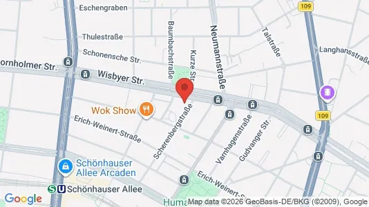 Commercial properties for rent i Berlin Pankow - kort over placeringen