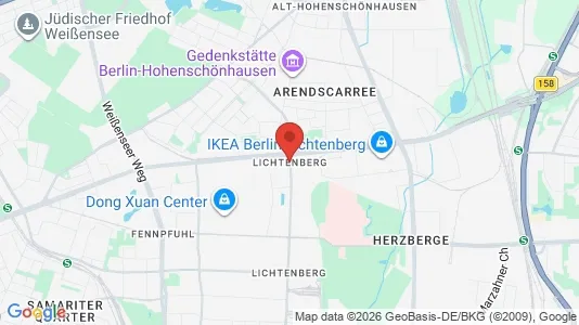 Lokaler til leie i Berlin Lichtenberg - kort over placeringen