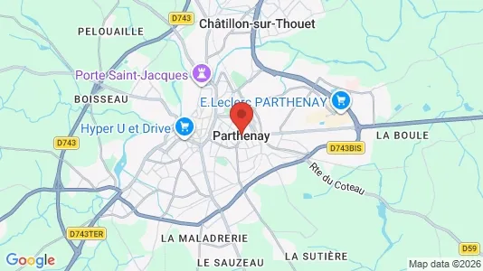 Lokaler til leje i Parthenay - Foto fra Google Street View