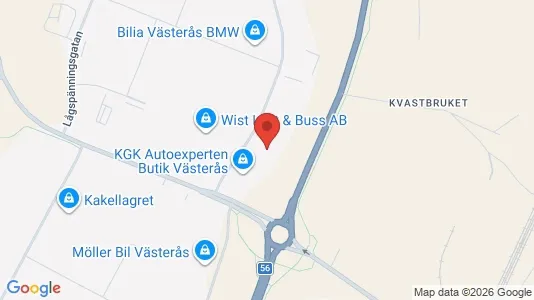 Værkstedslokaler til leje i Västerås - Foto fra Google Street View