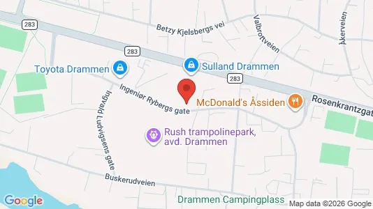Kontorlokaler til leje i Drammen - Foto fra Google Street View