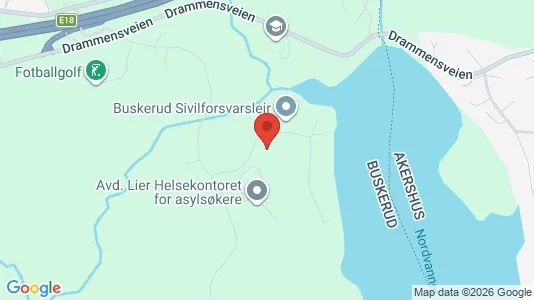 Lagerlokaler för uthyrning i Lier – Foto från Google Street View