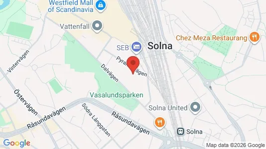 Företagslokaler för uthyrning i Solna - kort over placeringen