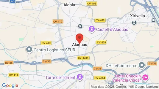 Office spaces for rent i Alaquàs - kort over placeringen