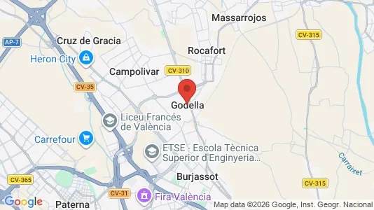 Industrilokaler för uthyrning i Godella – Foto från Google Street View