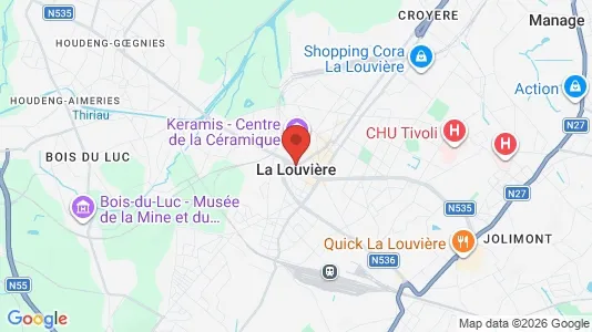 Lokaler til leje i La Louvière - Foto fra Google Street View