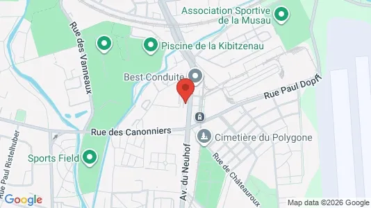 Kantorruimte te huur i Strasbourg - kort over placeringen