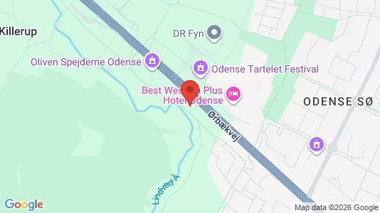 Office spaces for sale i Odense SØ - kort over placeringen