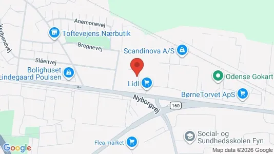 Værkstedslokaler til leje i Odense SØ - Foto fra Google Street View