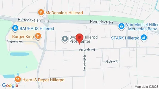 Warehouses for sale i Hillerød - kort over placeringen