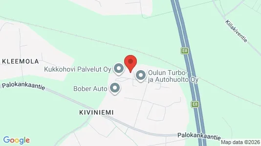 Værkstedslokaler til leje i Oulu - kort over placeringen
