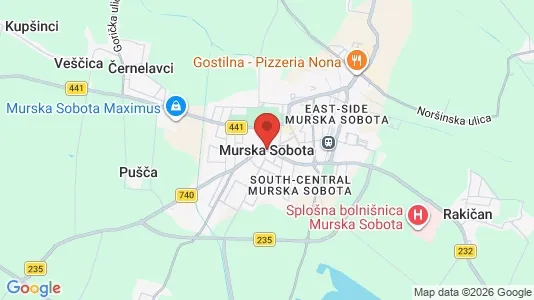Lager til leie i Murska Sobota - kort over placeringen