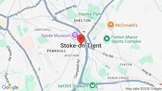 Butikklokaler til leie i Stoke-on-Trent - Staffordshire - kort over placeringen