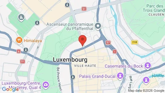 Commercial properties for rent i Luxembourg - kort over placeringen