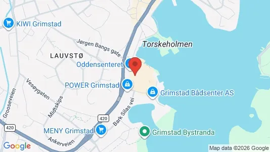 Kontorer til leie i Grimstad – Bilde fra Google Street View