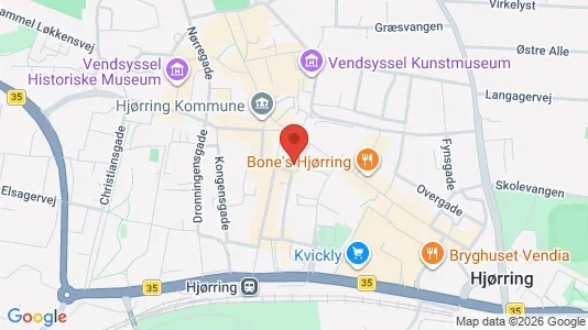 Commercial properties for rent i Hjørring - kort over placeringen