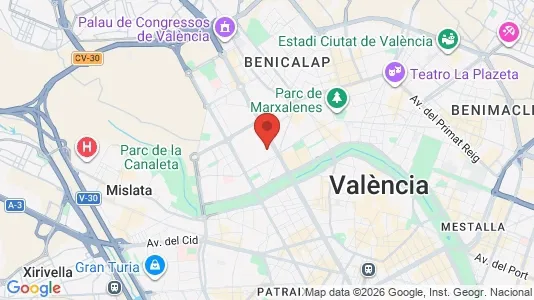 Büros zur Miete i Valencia Campanar – Foto von Google Street View