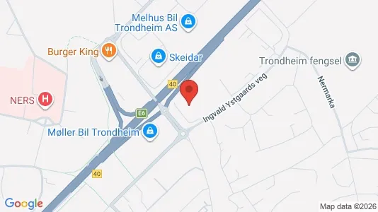 Lokaler til leje i Trondheim Østbyen - kort over placeringen