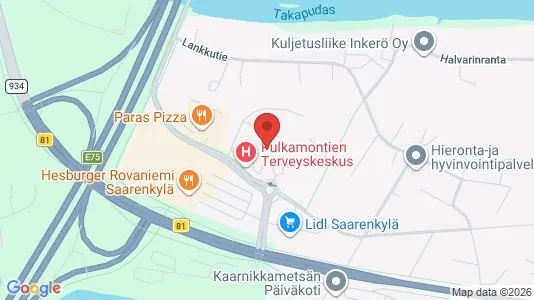 Kontorer til leie i Rovaniemi - kort over placeringen