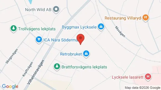 Garages til leje i Lycksele - Foto fra Google Street View