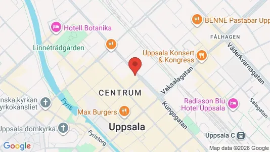 Kontorlokaler til leje i Uppsala - kort over placeringen