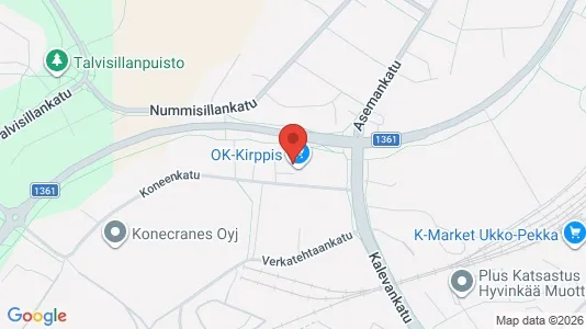 Lagerlokaler til leje i Hyvinkää - Foto fra Google Street View