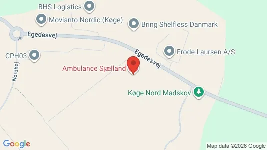 Lager zur Miete i Køge - kort over placeringen