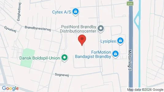 Warehouses for rent i Brøndby - kort over placeringen