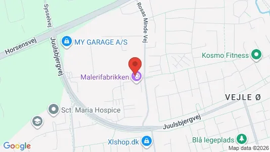 Varastot Vuokrattavana i Vejle Øst - Kuva Google Street Viewstä