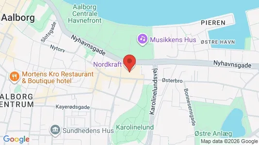 Kontorslokaler för uthyrning i Ålborg Centrum – Foto från Google Street View