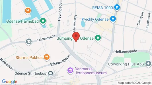 Kantorruimte te huur i Odense C - kort over placeringen