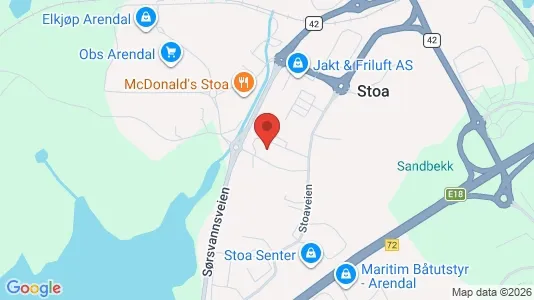Kontorer til leie i Arendal – Bilde fra Google Street View
