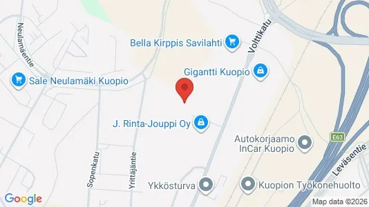 Kontorlokaler til leje i Kuopio - kort over placeringen