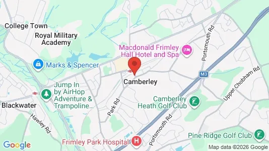 Lokaler til leje i Camberley - Surrey - Foto fra Google Street View