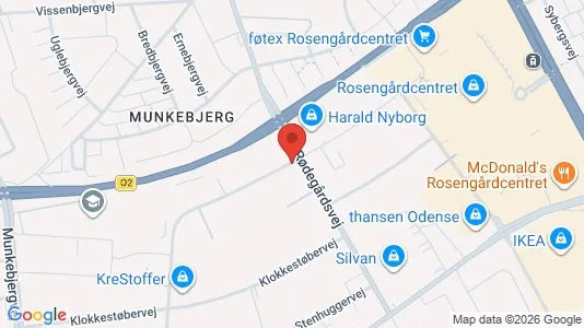 Warehouses for rent i Odense M - kort over placeringen