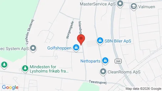 Varastot Vuokrattavana i Haslev - Kuva Google Street Viewstä