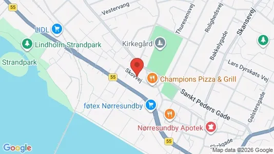 Lager zur Miete i Nørresundby - kort over placeringen