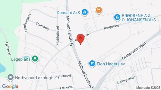Kontorhoteller til leie i Haderslev - kort over placeringen