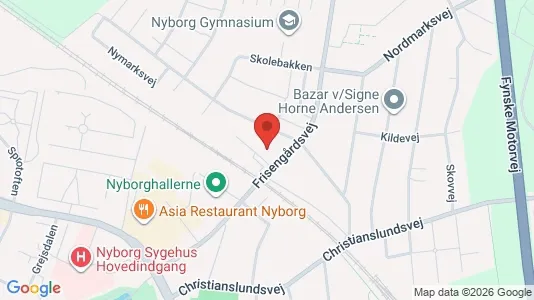 Liikekiinteistöt Vuokrattavana i Nyborg - Kuva Google Street Viewstä