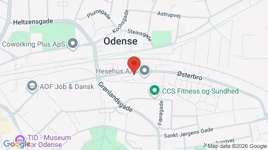 Kontorslokaler för uthyrning i Odense C – Foto från Google Street View