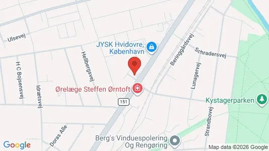 Clinics for rent i Hvidovre - kort over placeringen