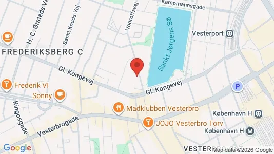 Kliniklokaler til leje i Frederiksberg C - kort over placeringen