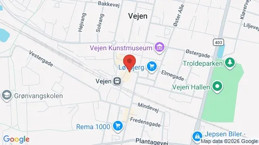 Bedrijfsruimtes te huur i Vejen - Foto uit Google Street View