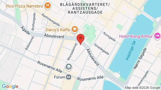Clinics Vuokrattavana i Frederiksberg C - Kuva Google Street Viewstä