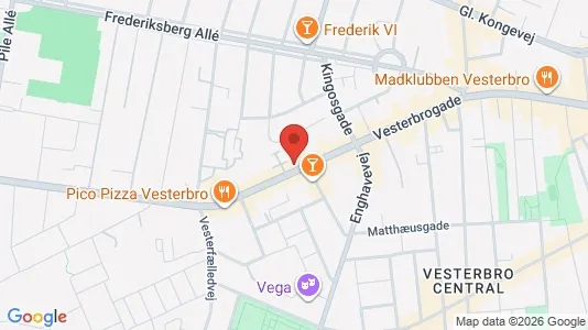 Coworking spaces zur Miete i Vesterbro - kort over placeringen