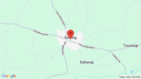 Kaupat Vuokrattavana i Sorring - Kuva Google Street Viewstä