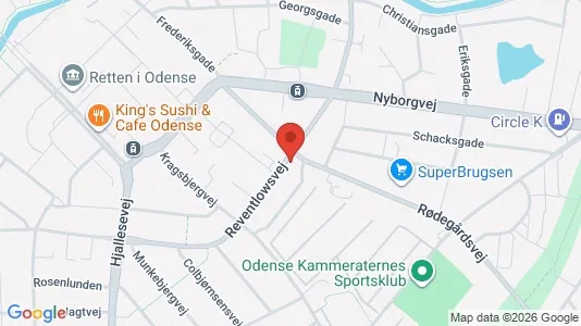 Lokaler til leje i Odense C - kort over placeringen