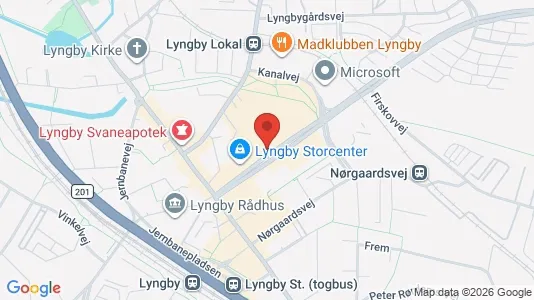 Praxen zur Miete i Kongens Lyngby - kort over placeringen